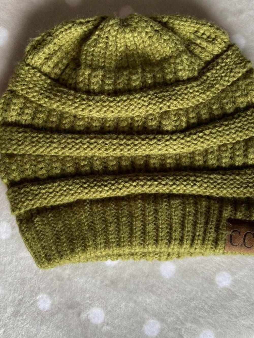 Women's Olive Green C.C Beanie
